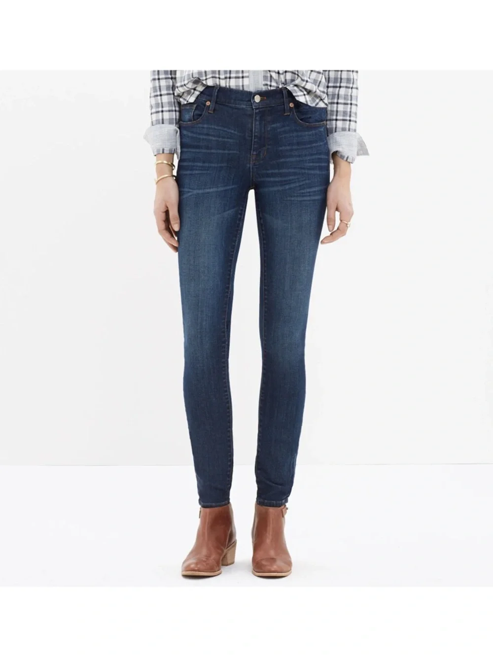 Madewell 9 High Inch Rise Indigo Skinny Jeans - Picture 1 of 6